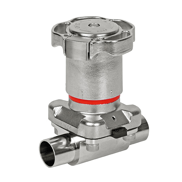 SED-Steripur 907 Manual Diaphragm Valve | Stainless Steel Bonnet & Rising Handwheel
